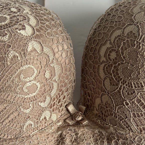 Rene Rofe Women's Brown Lace Demi Lightly Padded Bra 36C NWT - Picture 6 of 9